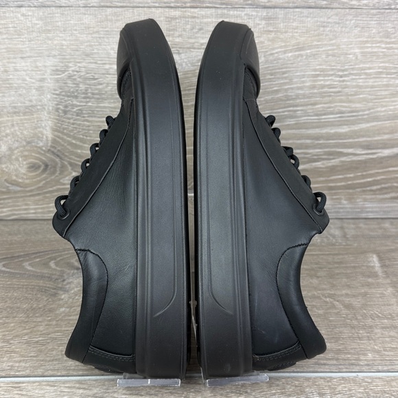 Ecco Flexure T-Cap Women’s Sz 8/EU 39 Black Leather Low Top Lace Up Sneakers - Picture 10 of 10